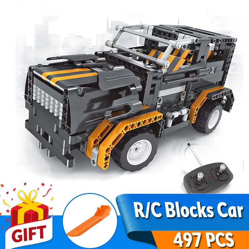 497 шт. модель автомобиля сделай сам RC автомобиль сборные блоки автомобильный