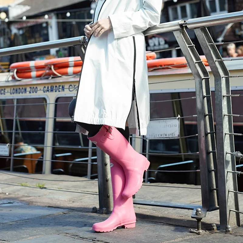 Hellozebra/женские матовые резиновые сапоги зеленого оливкового и красного цветов