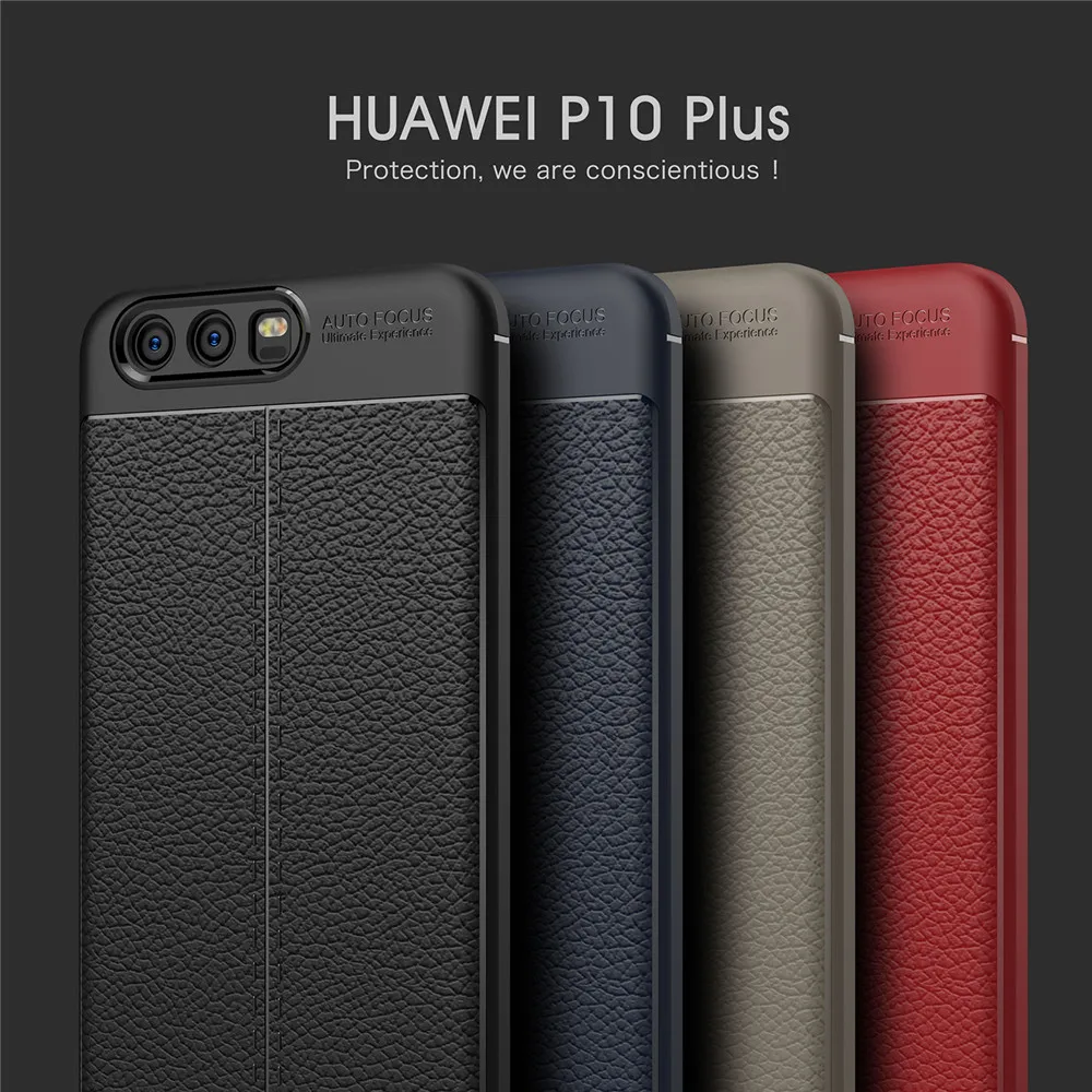 Роскошный чехол из ТПУ и силикона искусственной кожи для huawei p10 plus чехлы задней