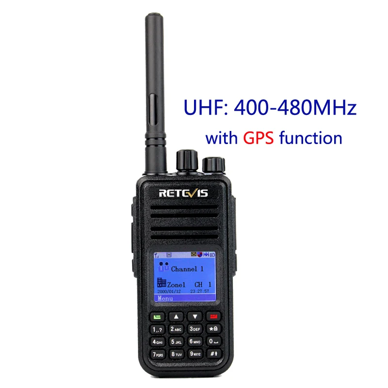 UHF and GPS RETEVIS RT3 DMR цифровое радио(gps) Walkie Talkie UHF(или VHF) Ham Радио Amador портативный трансивер такой же с TYT MD 380 MD-380 - Цвет: UHF and GPS