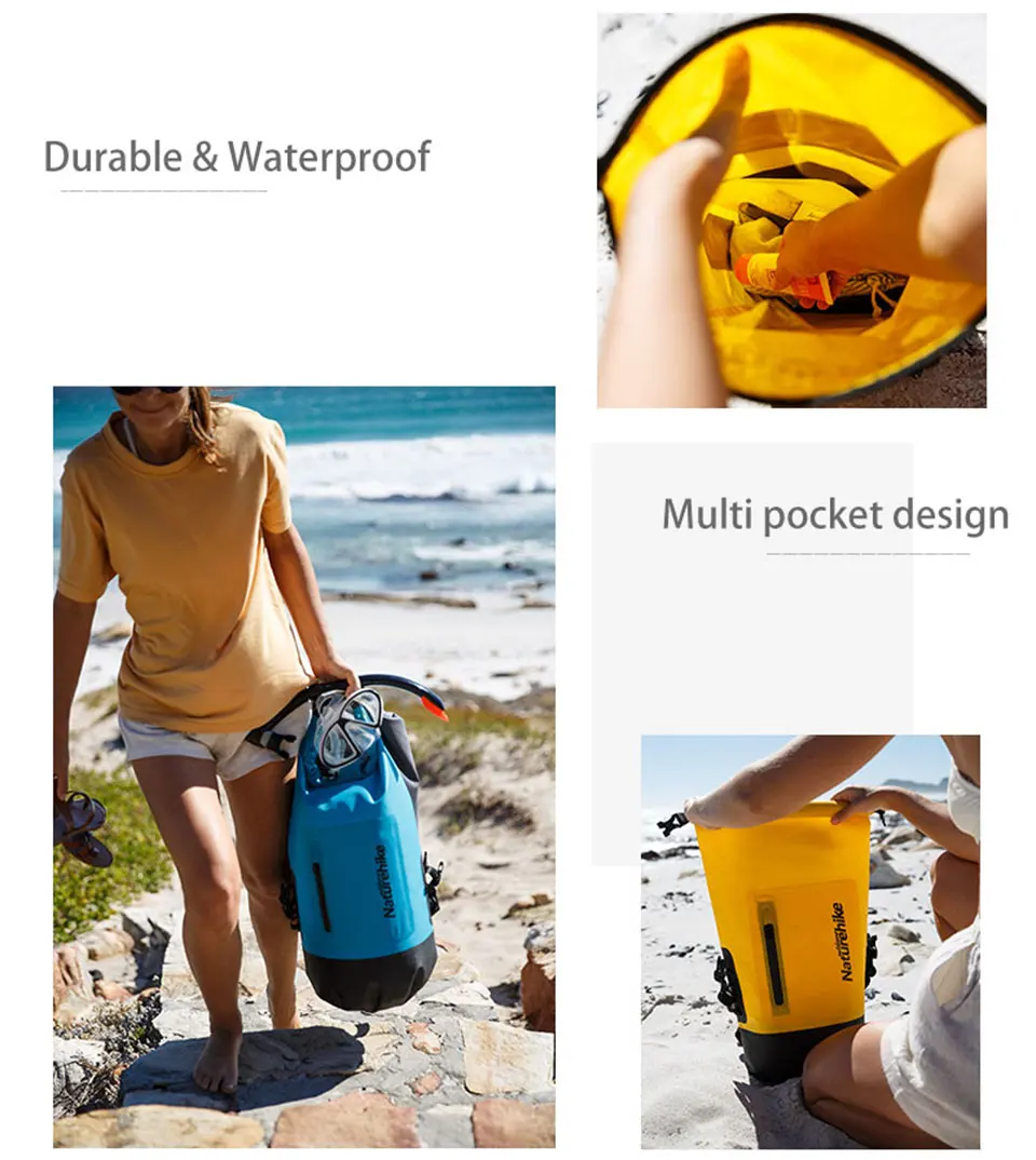 NatureHike Высококачественная уличная водонепроницаемая сумка Сверхлегкий Кемпинг Водонепроницаемый рюкзак дрейфующее плавание сухой мешок