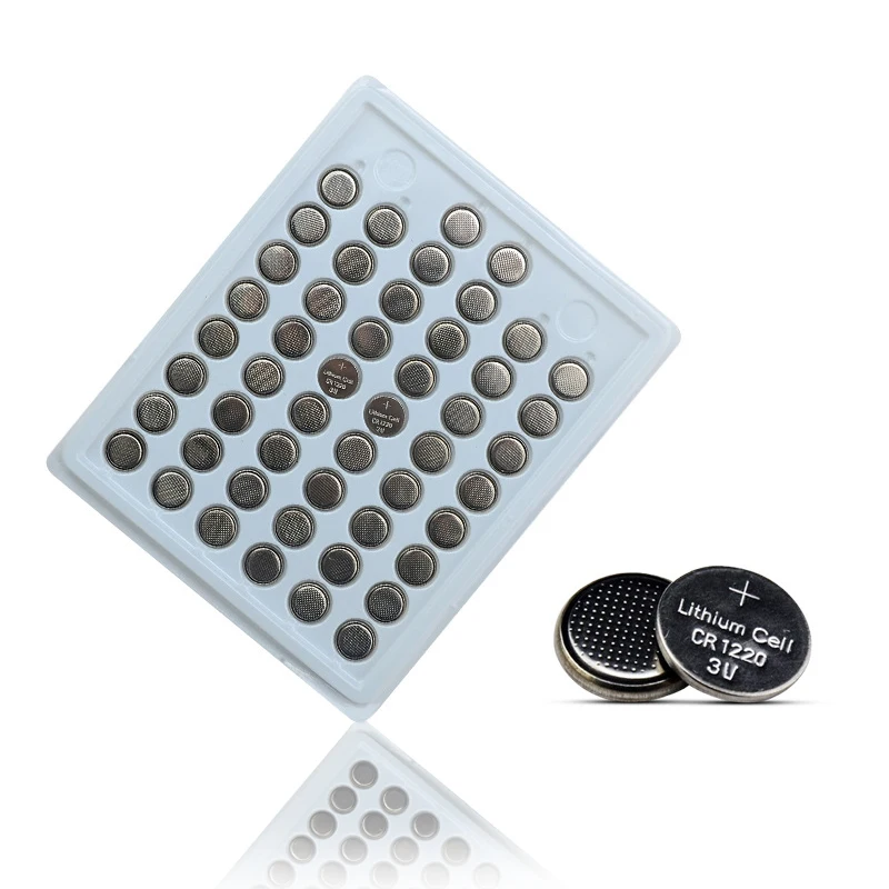 200pc 100% New CR1220 3V Литиевые кнопочные элементы питания автомобильный пульт