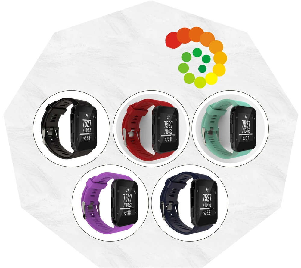 Силиконовый мягкий ремешок сменный Ремешок Браслет для Garmin Forerunner 35/30 Смарт