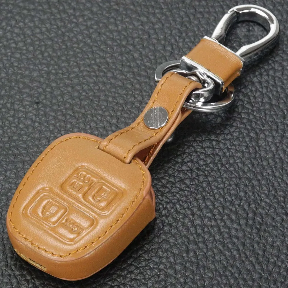 Jingyuqin кожаный брелок для ключей чехол Lexus ES GX Toyota RAV4 Camry Highlander Corolla Prado Avensis Yaris Auris 2