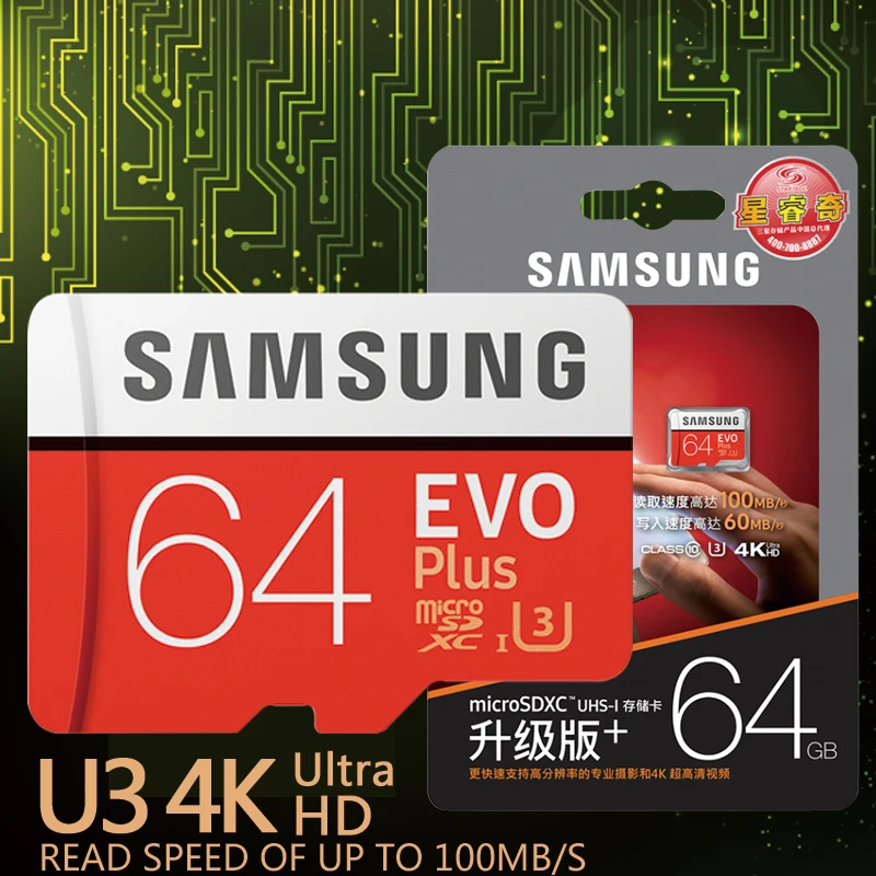 SAMSUNG EVO Плюс Карты Памяти 32 ГБ SDHC 80 МБ/с. Class10 Micro SD C10 U1 TF Карт SDXC Trans Flash 64 128 256