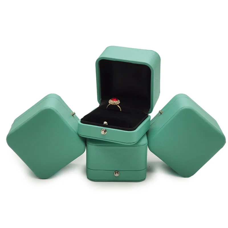 PU leather Peppermint Green jewelry organizer box Ring/pendant/bangle/jewelry set/bracelet Christmas gift box. |