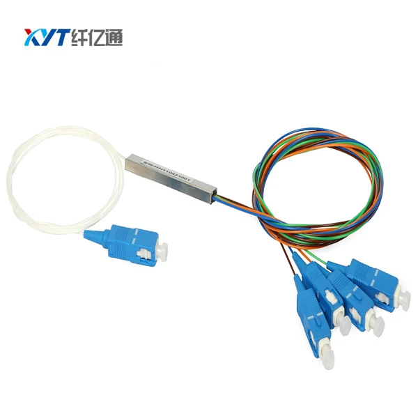 Бесплатная доставка FTTH GPON EPON OLT мини PLC оптический сплиттер 1*4 стальная трубка с LC