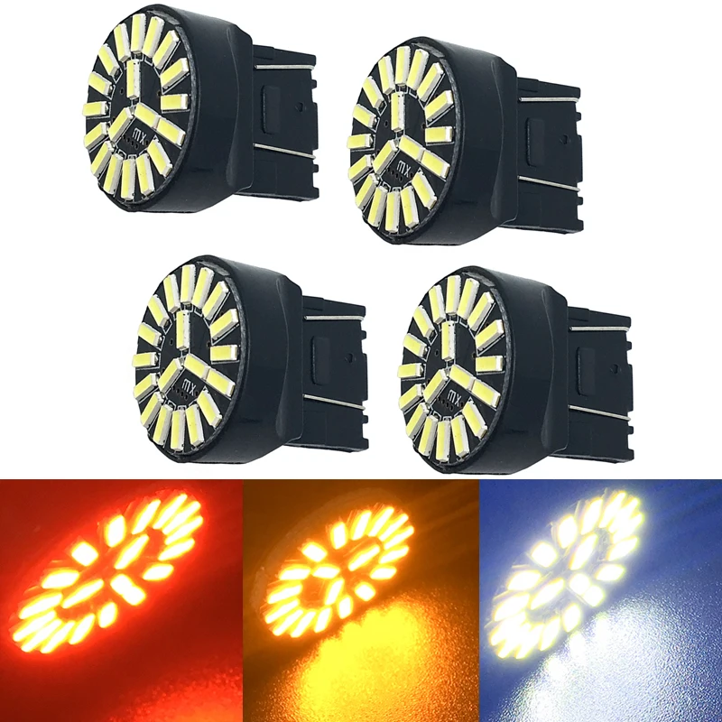 

4X T20 7443 7440 W21/5W 4014 19 SMD Canbus Error Free Backup Reverse Car Turn LED Signal Parking Led Light Bulb Lamp Bulbs 12V