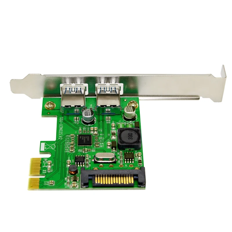 10 шт. USB 3 0 PCI E Плата расширения с 2 портами Express контроллер адаптер SATA 15 контактов