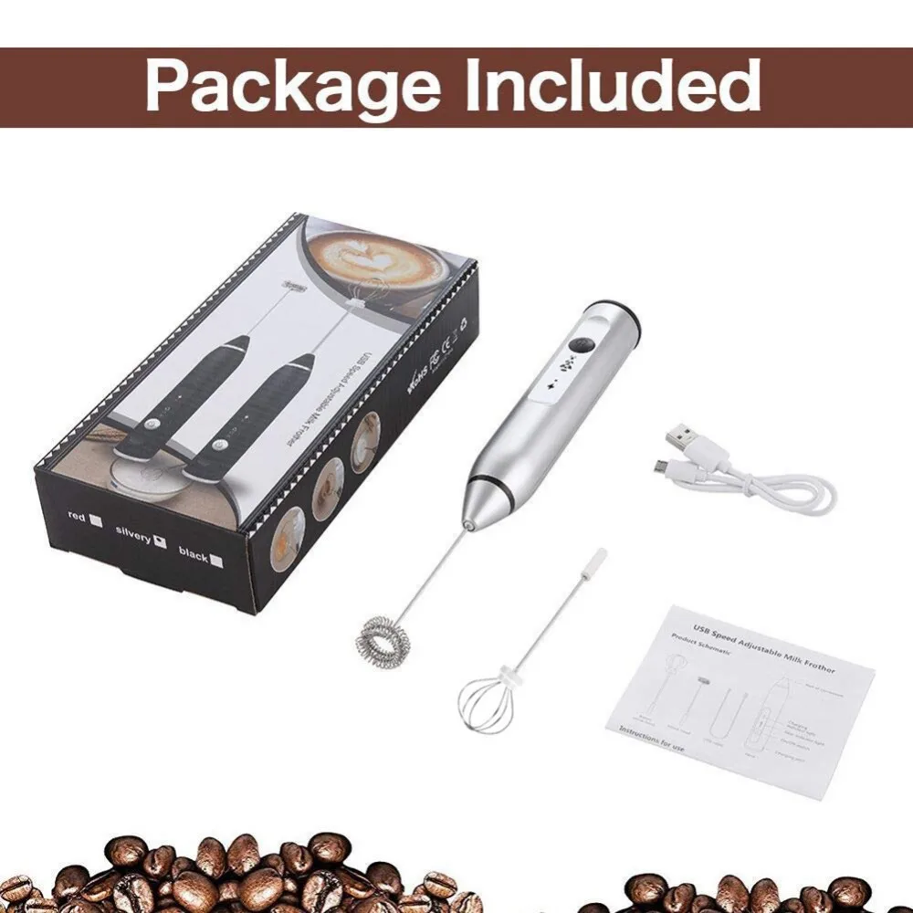 Electric Egg Beater Portable Milk Coffee Tea Stir Bar Baking Cream Frother Automatic Milk Frother Kitchen Tools Rechargeable