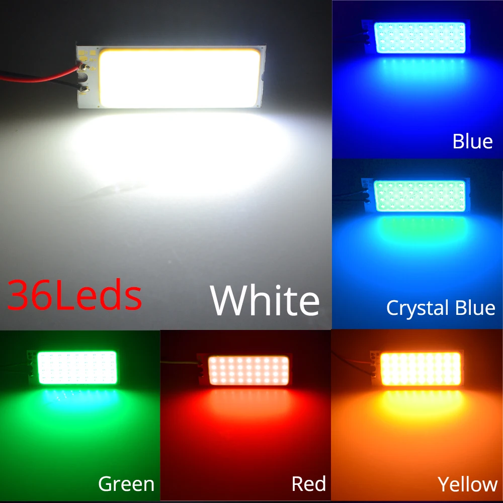 10X C5W Cob W5W 24Led 36Led 48Led белая лампа автомобильная светодиодная парковка авто внутренняя панель светильник фестон Купол BA9S DC12V лампа для чтения