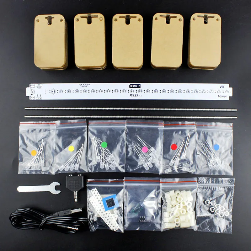 Elecrow K25 Кристалл DIY светодиодный музыкальный анализатор спектра USB 3D светодиодный светильник куб комплект аудио RC спектр ЦАП для музыки MP3 Усилитель