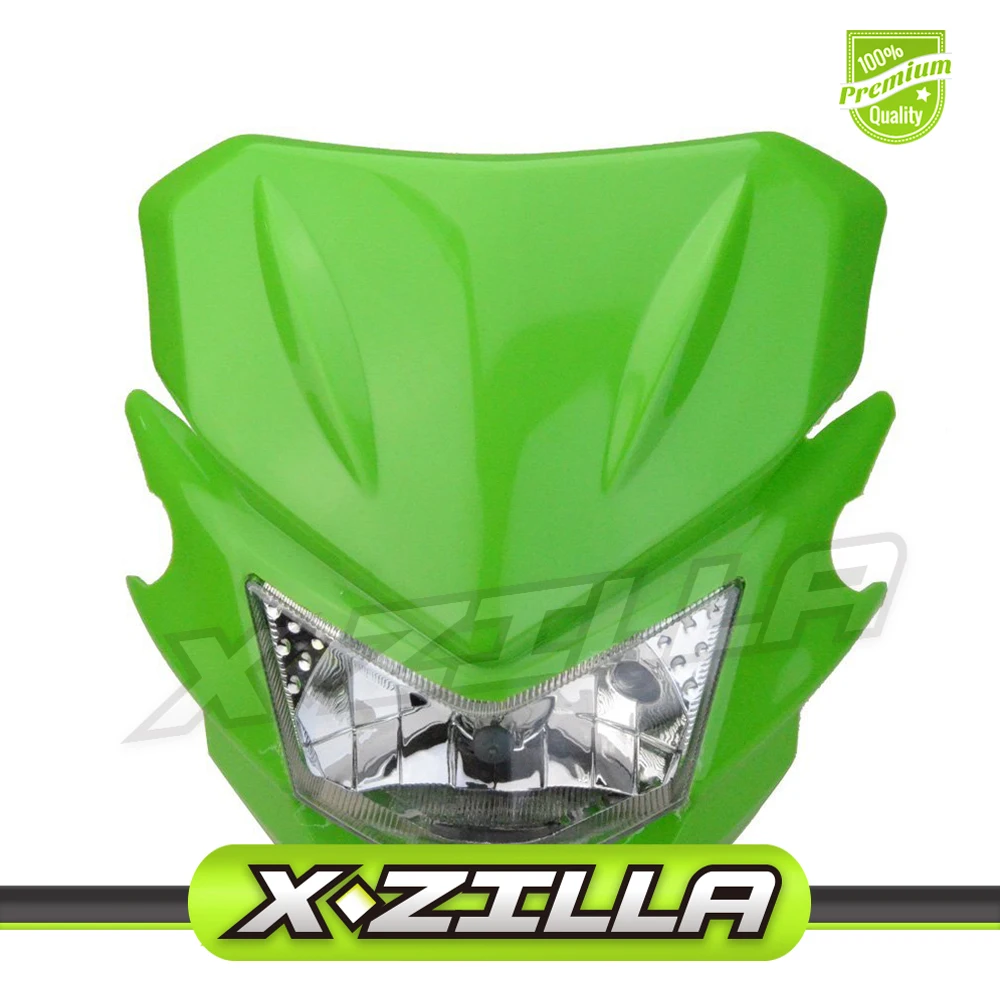 

Motorcycle Dirt Bike Supermoto Universal Headlights Fairing Light Headlamp StreetFighter For KX125 KX250 KXF250 KXF450 KLX200 KL