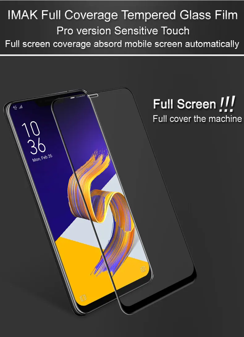 Imak полное покрытие экрана Pro+ версия закаленное стекло для Asus Zenfone 5 5z ZE620KL ZS620K Защитная пленка для экрана