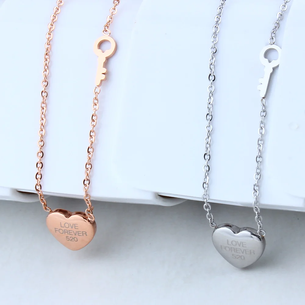 Женское Ожерелье в форме сердца ожерелье из нержавеющей стали кулоны ювелирное