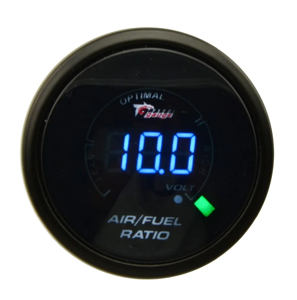 DRAGON GAUGE " 52 мм Датчик соотношения воздушного топлива автомобильный Аналоговый светодиодный цифровой сигнал 0-1 в