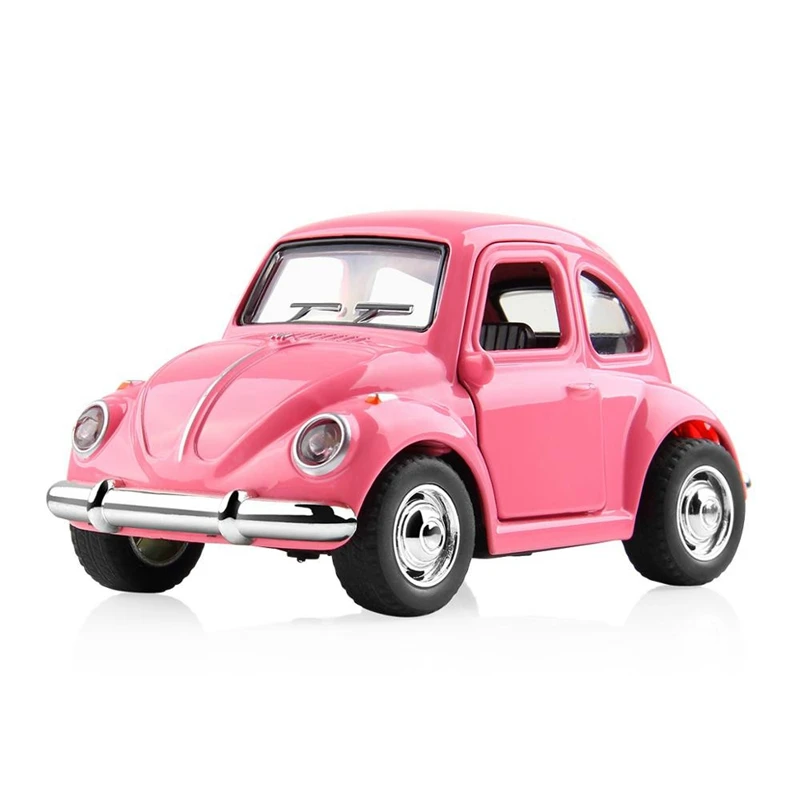Pink Сплав Мини Q Версия Модель автомобиля 1:36 моделирование автомобиля игрушка классический ребенок автомобиль игрушка модель - Цвет: Pink