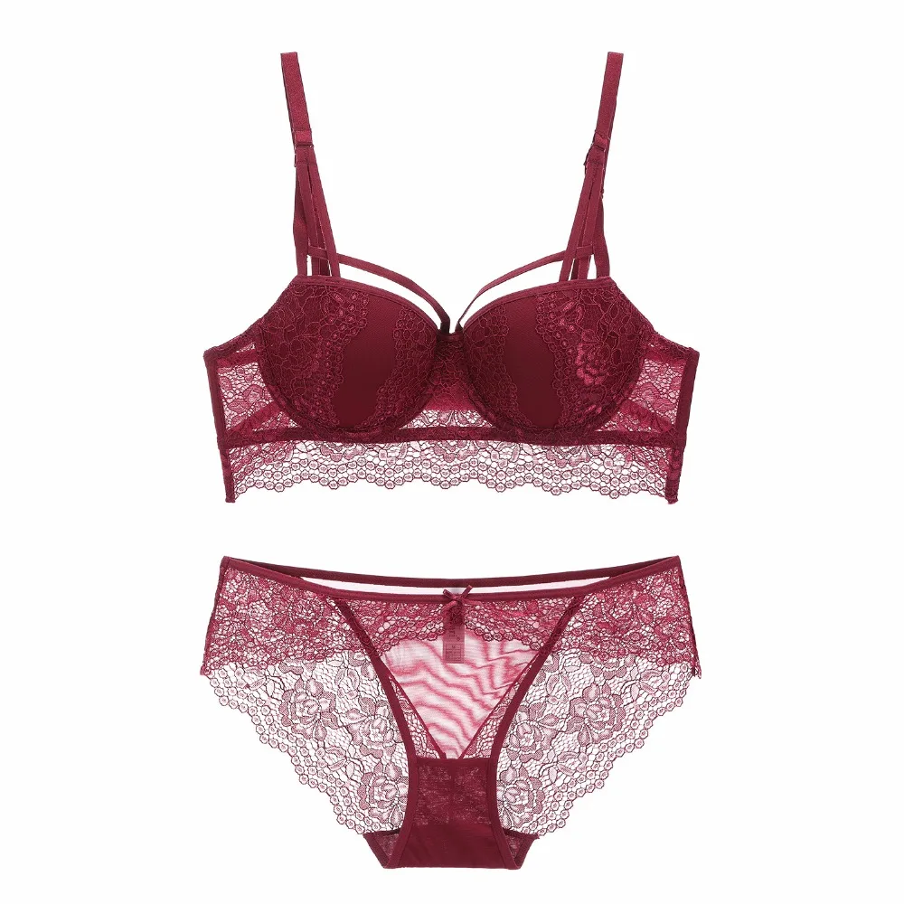 Новый тонкий кружевной бюстгальтер регулируемый с пуш-апом и нижнее белье |