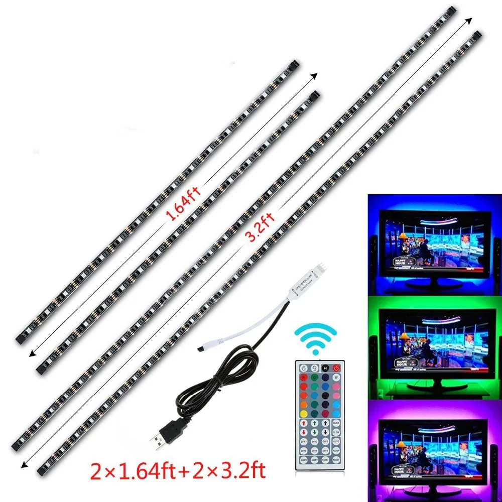 RGB USB Светодиодные ленты свет затемнения лента 5050 rgb светодиодный светильник HD ТВ