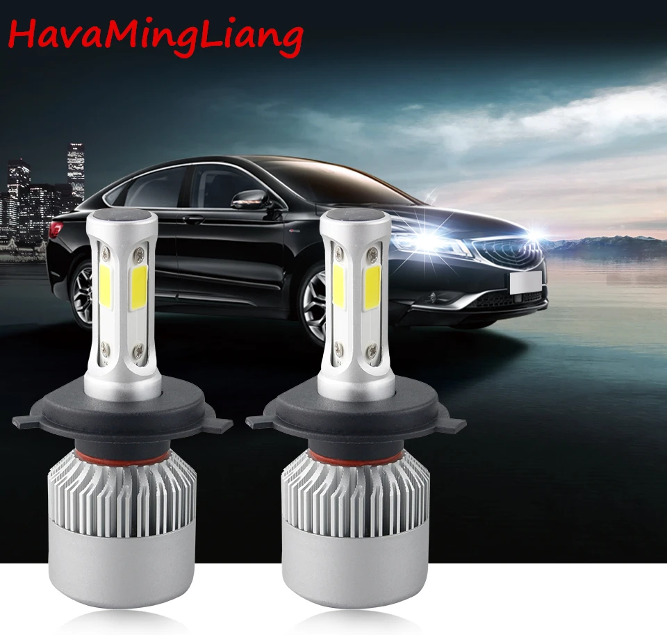 Марка Light S2 H4 H7 H1 вел Фары для авто H11 H13 12 В 9005 9006 H3 9004 9007 9012 72 Вт 8000LM автомобиля