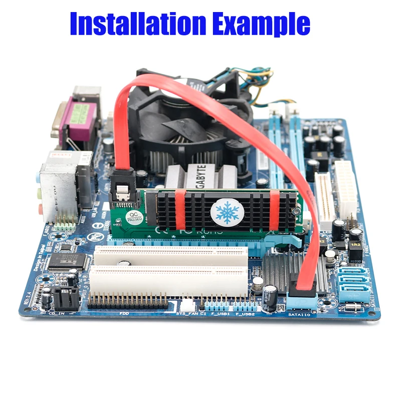 NGFF M.2 B Ключ SATA-Bus SSD в SATA3 адаптер PCI Express x1 x4 x8 x16 слот SATA радиатора Suppor 2230 2242 2260 2280 M2 SSD