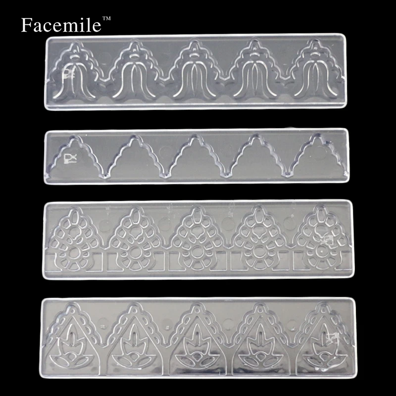 Facemile 4 шт./компл. набор инструментов для украшения торта помадки оборки ленты
