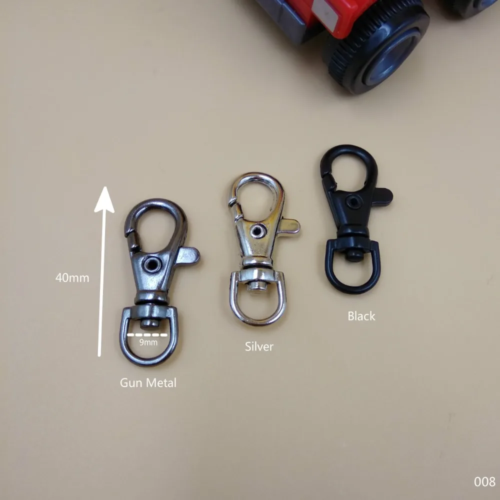 Новые 20 шт 9 мм ширина маленькие металлические вертлюжные карабины собачий