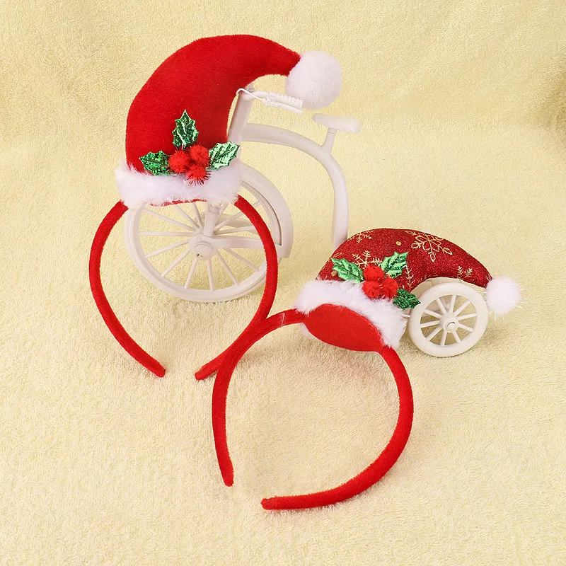 2017 Рождественская повязка для волос креативная НОВАЯ шапка Санта Клауса обруч