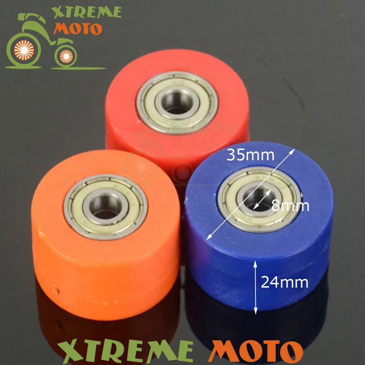 Красная 8 мм Подвижная направляющая колеса для KTM EXC EXCF XC XCF XCW XCFW MX EGS SX SXF SXS SMR Motocross