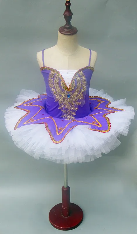 dark purple Профессиональные балетные пачки для детей из балета "Лебединое озеро" Костюм Детское платье балерины Leorard с юбкой блинное танцевальное платье для девочек - Цвет: dark purple