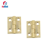 20pcs 1 brass mini door hinges 1mm thickness brass hinges for furniture cabinet kitchen door butt hinges