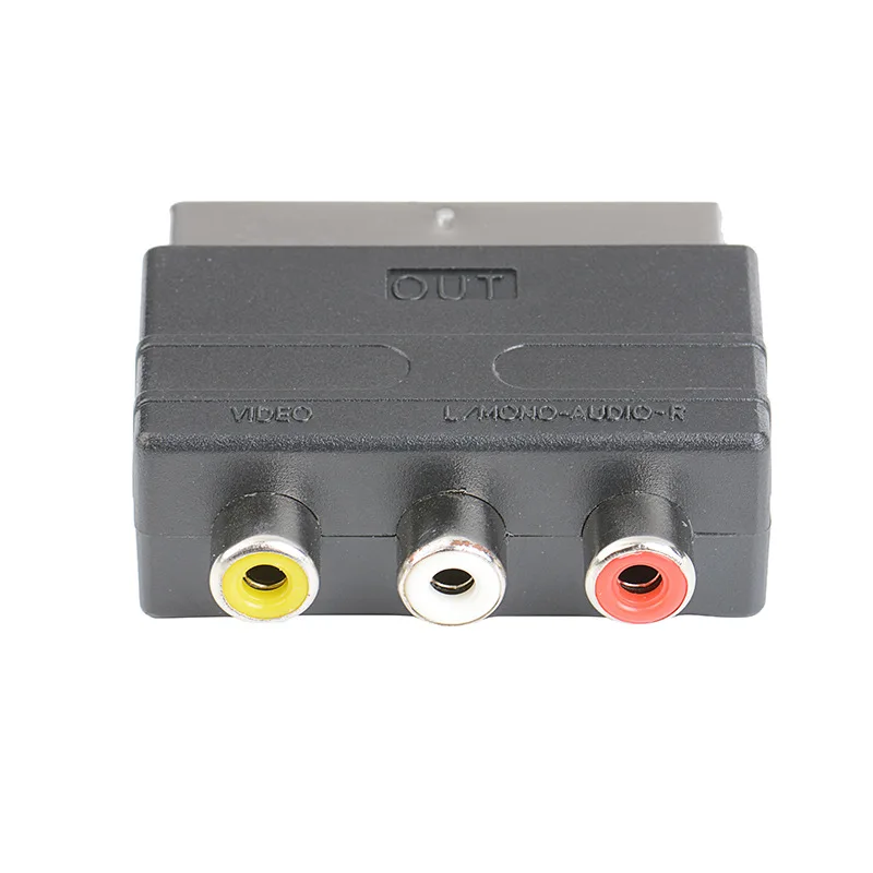 RGB штекер Scart к 3RCA RCA гнездовой AV адаптер выход для аудио адаптера или видео DVD