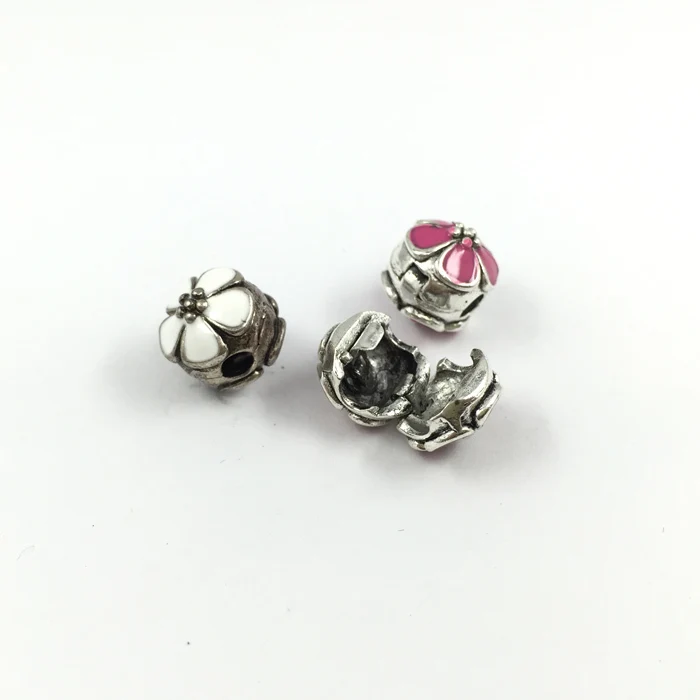 Маргаритки цветок безопасная пробка Сакура Сплав Бусины европейские амулеты