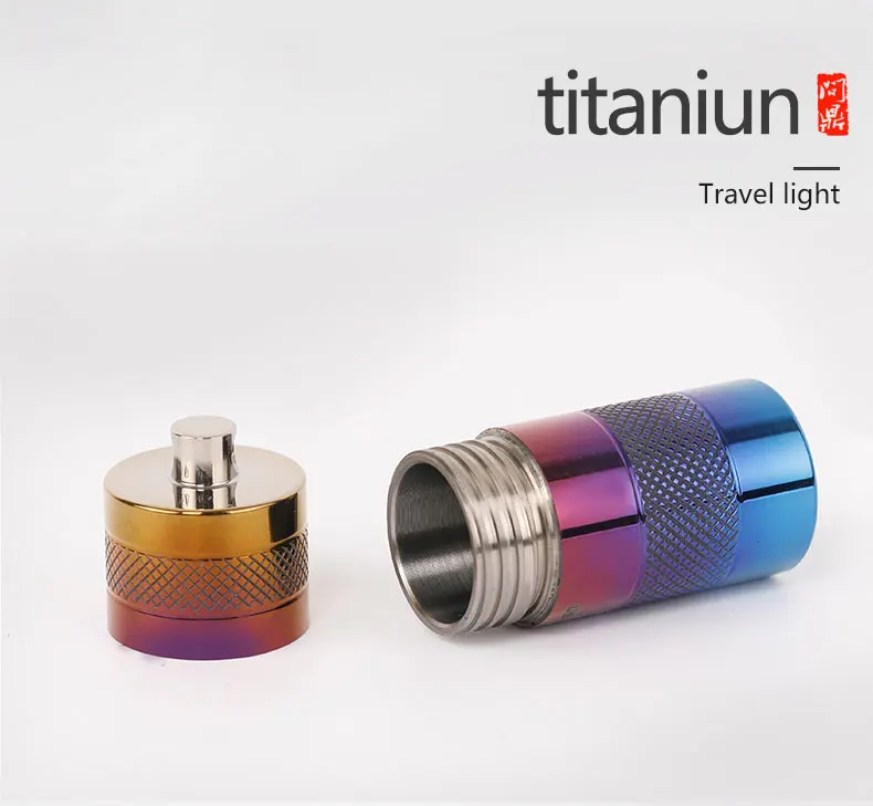 Ti artisan титановый переносной чехол для хранения водонепроницаемый мини титановый чехол для таблеток контейнер для таблеток 2 цвета на выбор