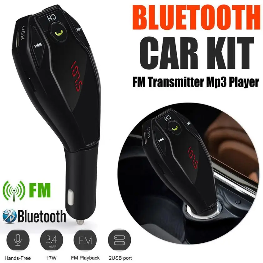 100% новый Беспроводной Bluetooth fm передатчик модулятор Автомобильный комплект MP3