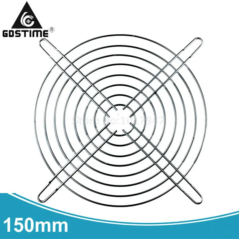 150mm fan grill 1 шт., Gdstime, 20 см, 200 мм, вентилятор, чехол из поликарбоната, сетчатый, хромированный, для защиты пальцев, гриль, 120 мм, 135 мм, 140 мм, 150 мм, 170 мм, мм - Цвет: 150mm fan grill