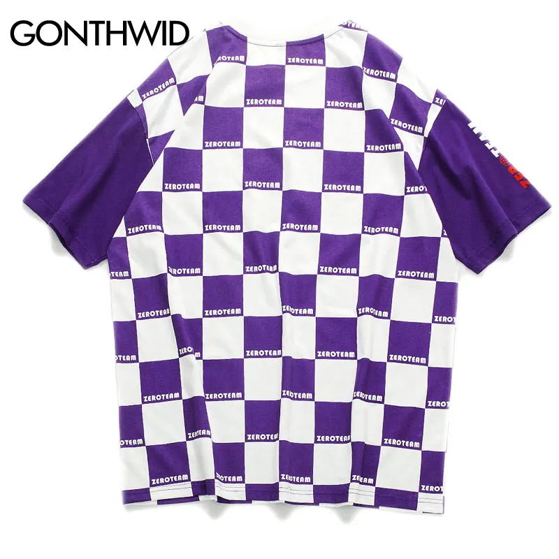 GONTHWID Squared с принтом букв уличная Футболки Мужские Лето 2019 г. хип хоп Hipster