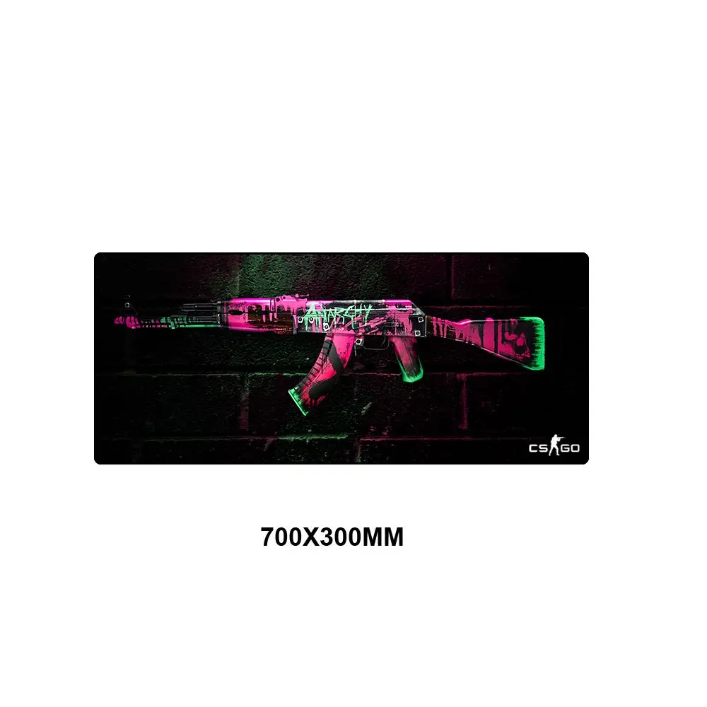 Коврик для мыши CS GO, дизайнерский коврик для мыши, скоростной коврик, резиновая клавиатура, игровая большая, XL, геймер, CSGO, черный, 700x300 мм, для ноутбука, ПК - Цвет: SQ-011