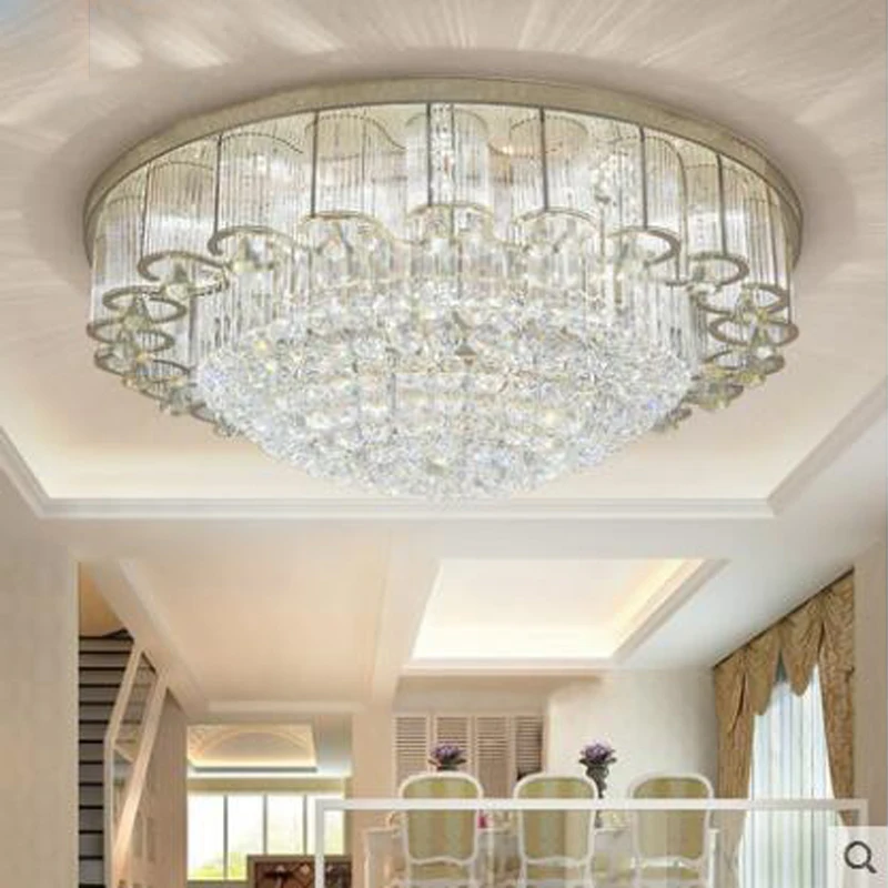 

Современные золотые прямоугольные хрустальные лампы для гостиной, атмосферные простые потолочные лампы, светодиодные спальни, столовой, л...