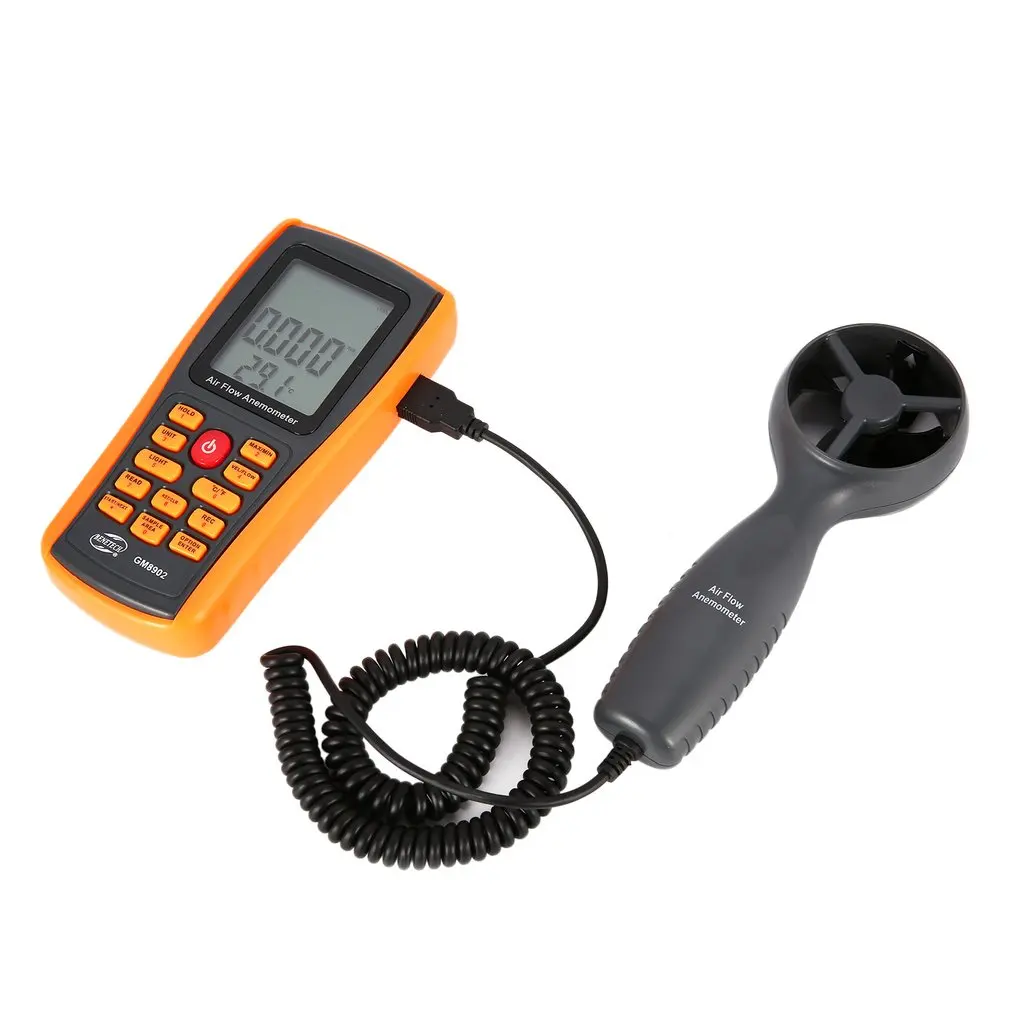 BENETECH GM8902 0-45M/S Digital Anemometer Wind Speed Meter Air Volume Ambient Temperature Tester With USB Interface | Инструменты