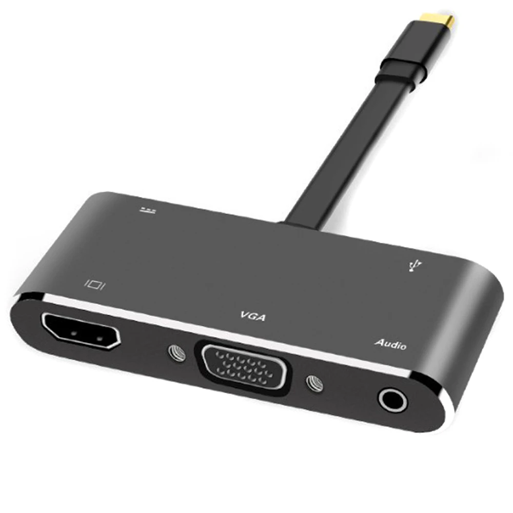 5 в 1 USB 3 USB-C Type C к HDMI 4K VGA мм аудио 0 PD зарядный адаптер концентратор для Macbook |