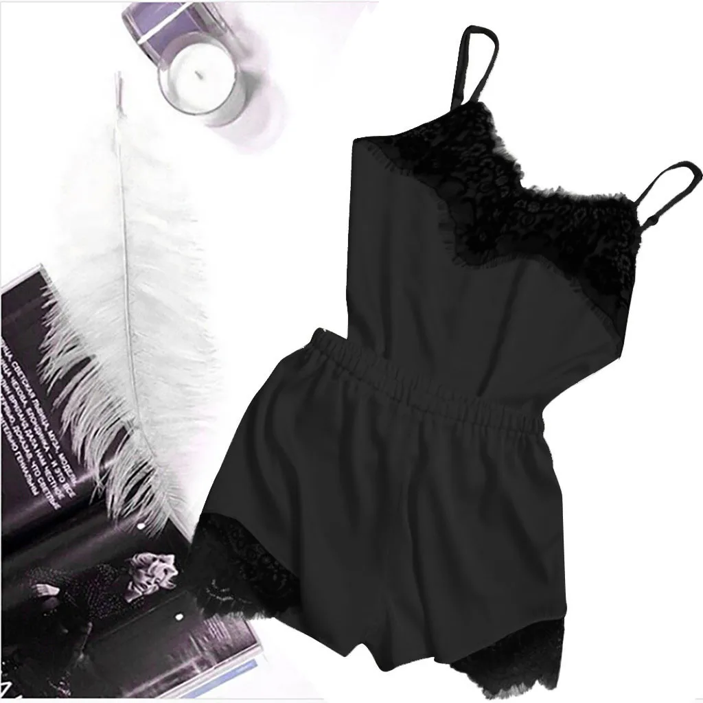 Женский топ на бретельках летняя одежда комплекты шорт для сна атласная пижама +