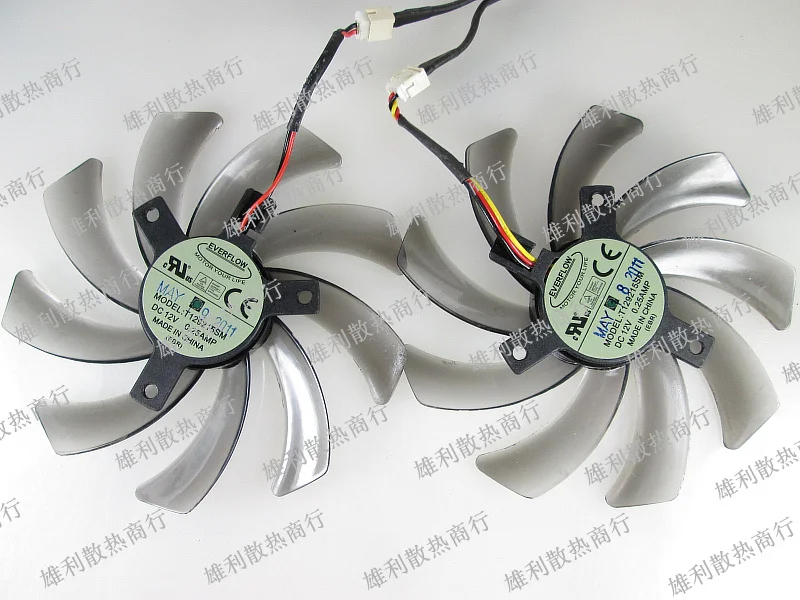 Кулер для видеокарты EVERFLOW T129215sm 95 мм DC 12 В 0 25a VGA Gigabyte R667D3 R777OC R9 270|everflow t129215sm|graphics card
