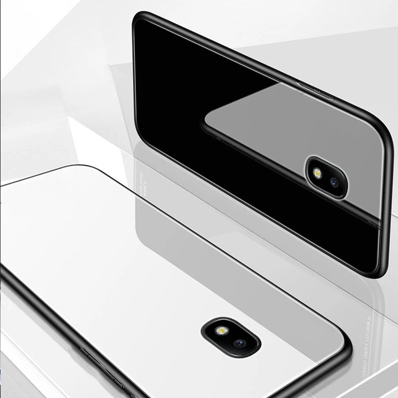 Роскошный зеркальный стеклянный чехол для телефона KaiNuEn samsung galaxy j3 j7 2017 j330 j730