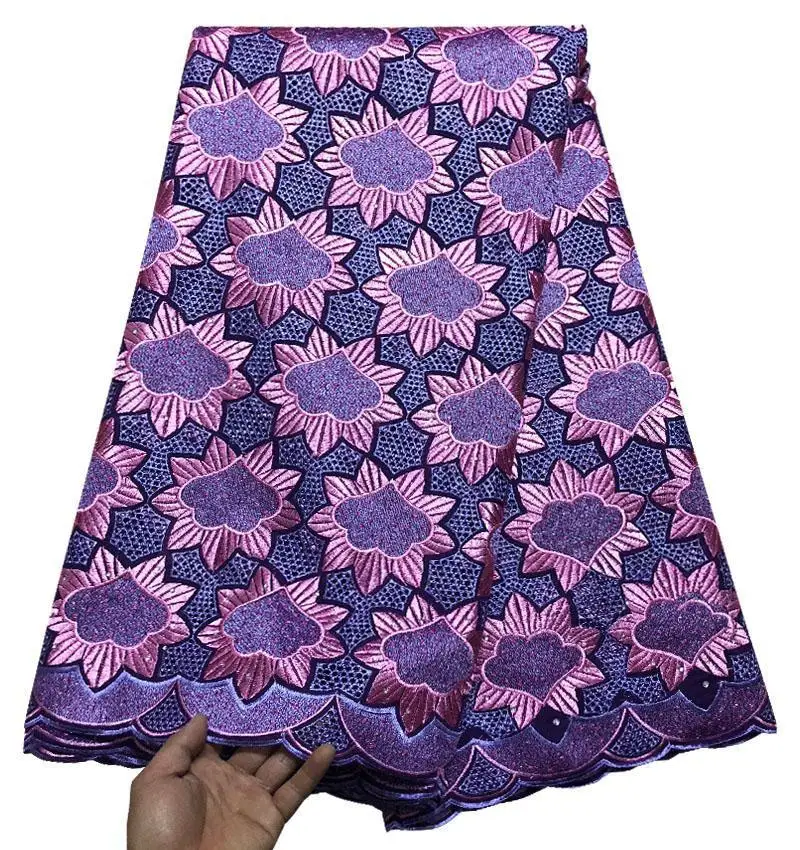 Newest 2018 Swiss Voile Lace African High Quality Cotton Fabric with Stones of Wedding Dress XY332501 | Дом и сад