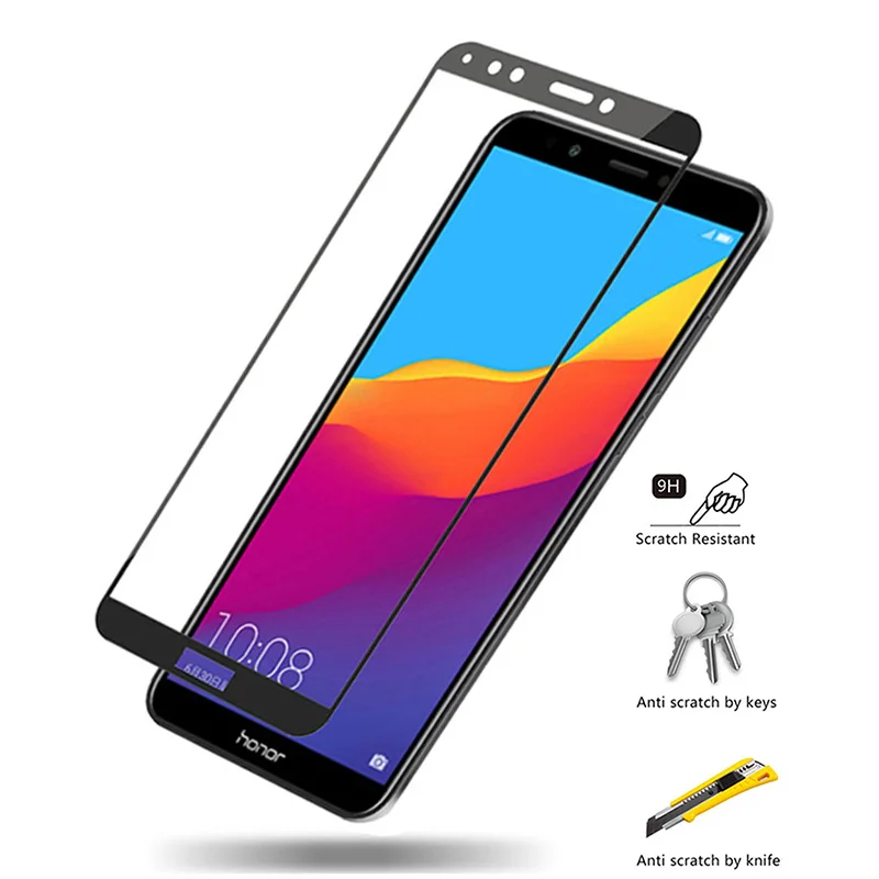 Защитное стекло для Honor 7A 7C Pro 7X защита экрана с полным покрытием закаленное wuwawi