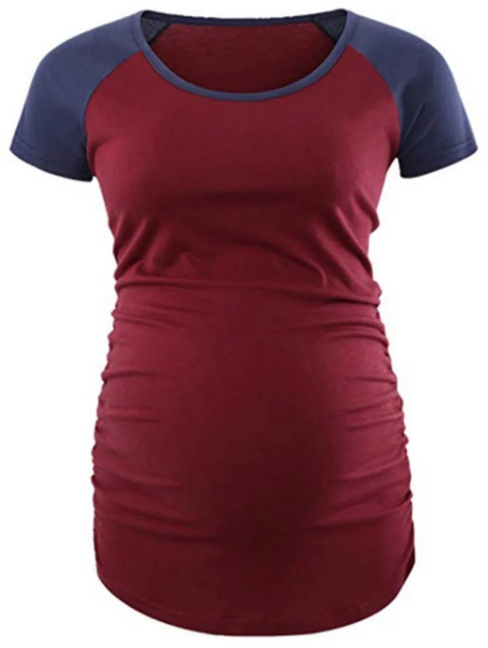 Одежда для беременных Топы туника лестные боковые рубашки Футболка топы с