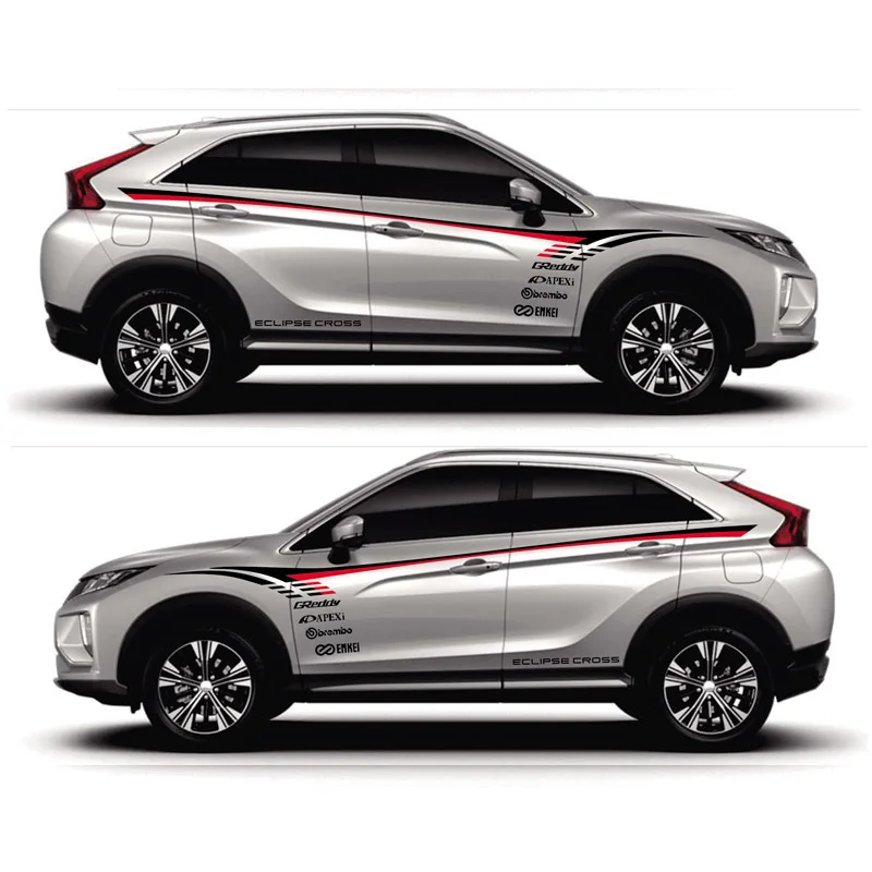 TAIYAO автомобильный стильный спортивный автомобильный стикер для Mitsubishi ECLIPSE CROSS Pajero Outlander Zinger Eclipse - Название цвета: Silver car