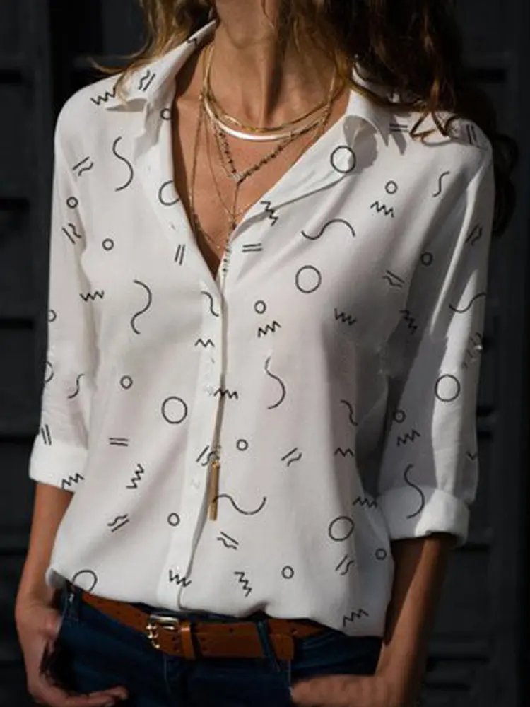 Женские топы женская рубашка Офисная летняя блузка с длинными рукавами| |