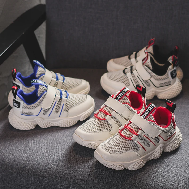 2019 New Summer Kids Shoes Casual Children Footwear Sneakers Single Mesh Breathable Girls Tennis Boys Sport Size 19001 | Детская одежда